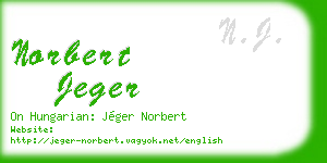 norbert jeger business card