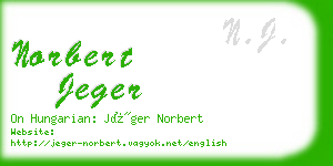 norbert jeger business card